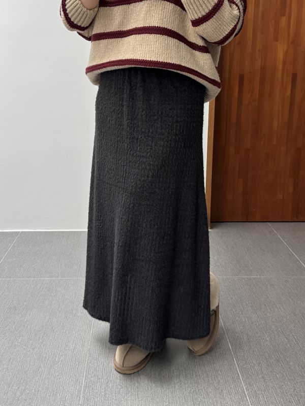 溫柔仙女毛長裙2號(後開衩) 