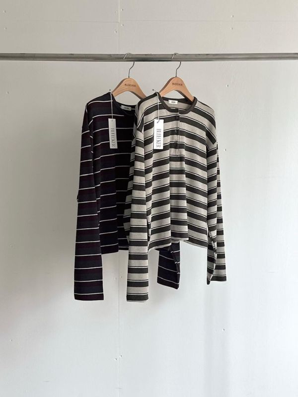 日常小釦子條紋衣 