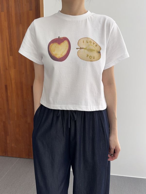 愛心蘋果小短版T 