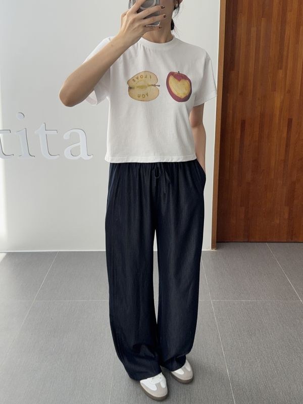 質感天絲單寧舒服褲 
