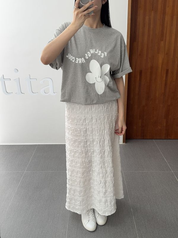 /現貨/仙女波浪紋長裙 