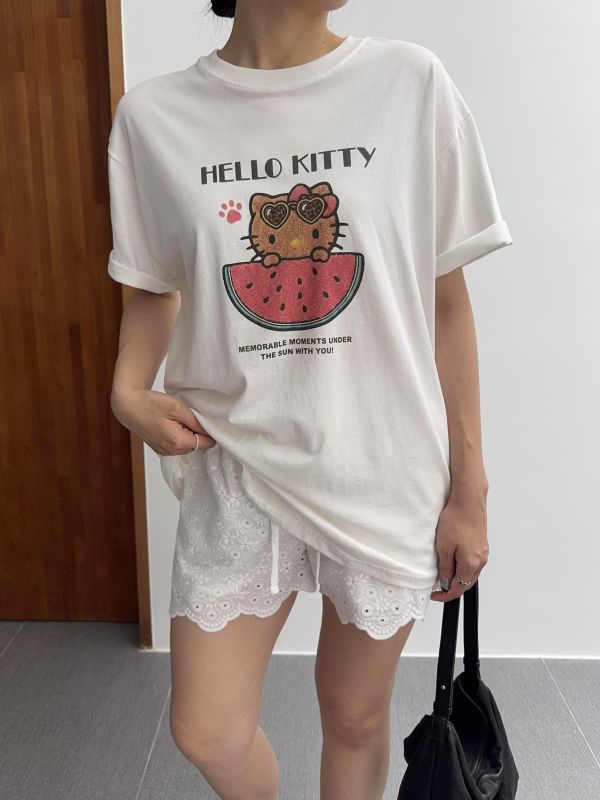 烤焦hello kitty短 
