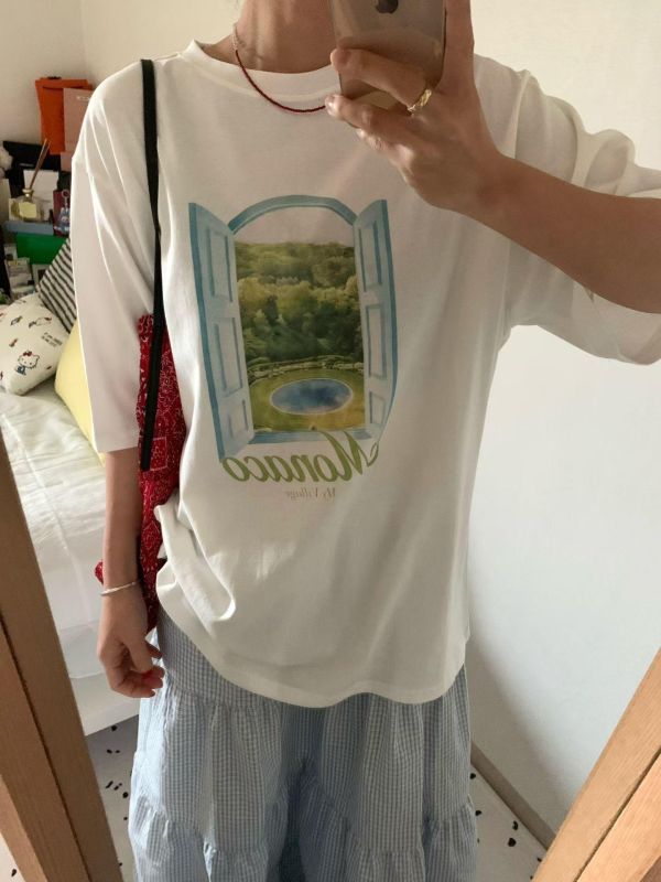窗台風景短TEE 