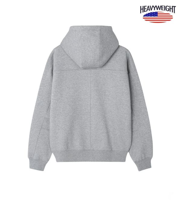 男裝-簡約素面刷毛帽T 