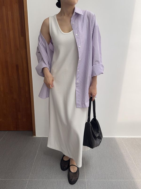 百搭U領背心連身裙 