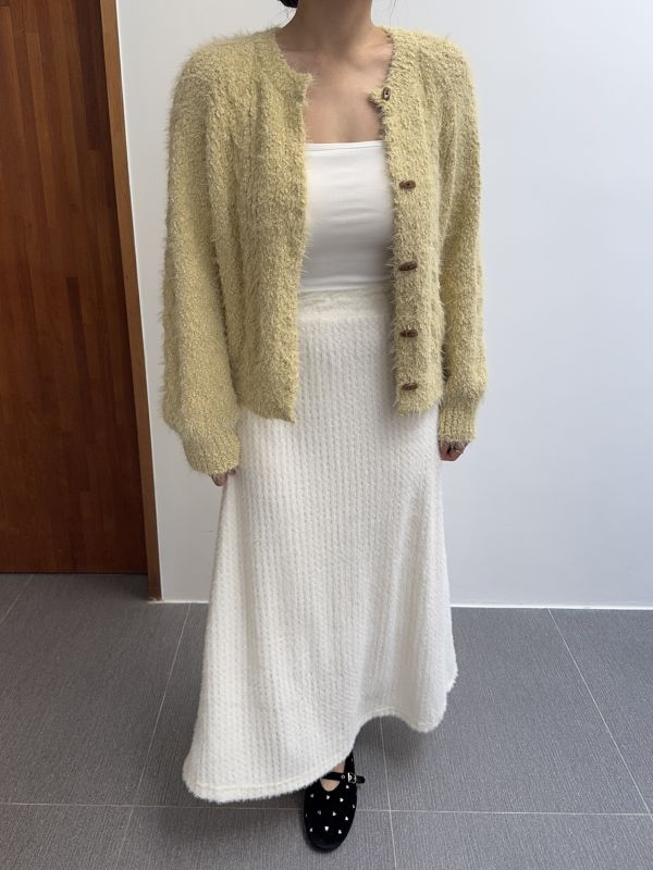 溫柔仙女毛長裙1號(無開衩) 