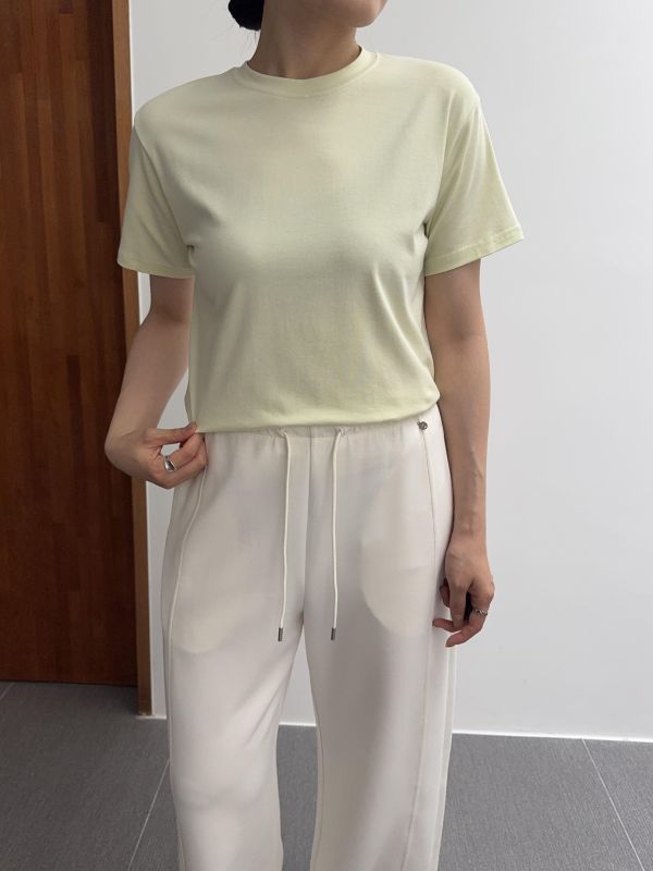 簡約彈力素面短T 