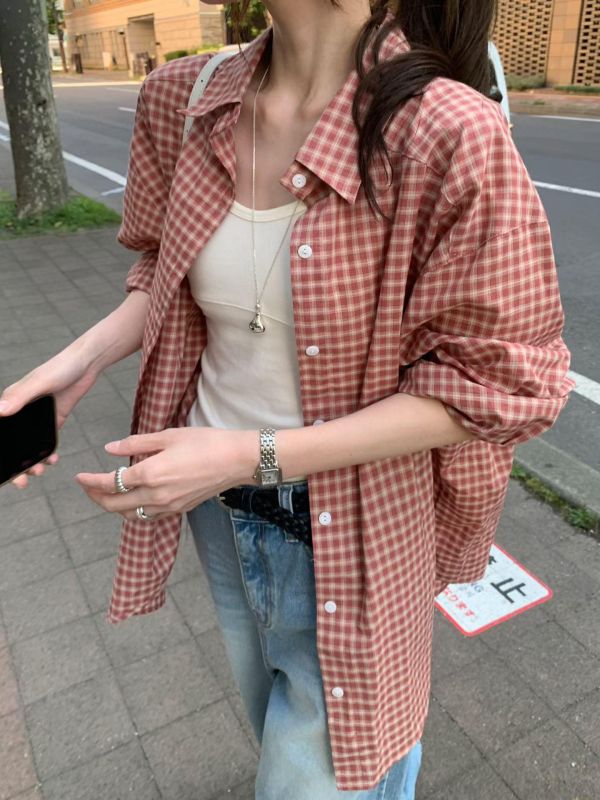 溫柔小姐姐的格紋襯衫 