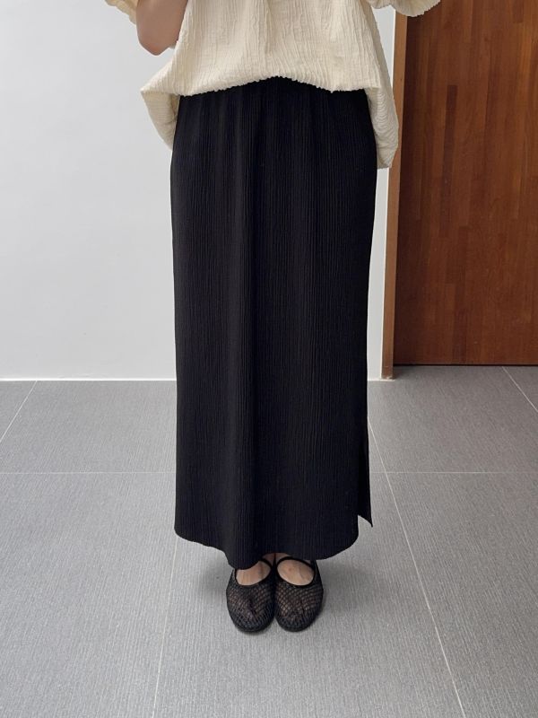 坑紋兩側開岔百搭裙 