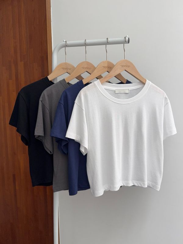 超舒服基本小短版T 