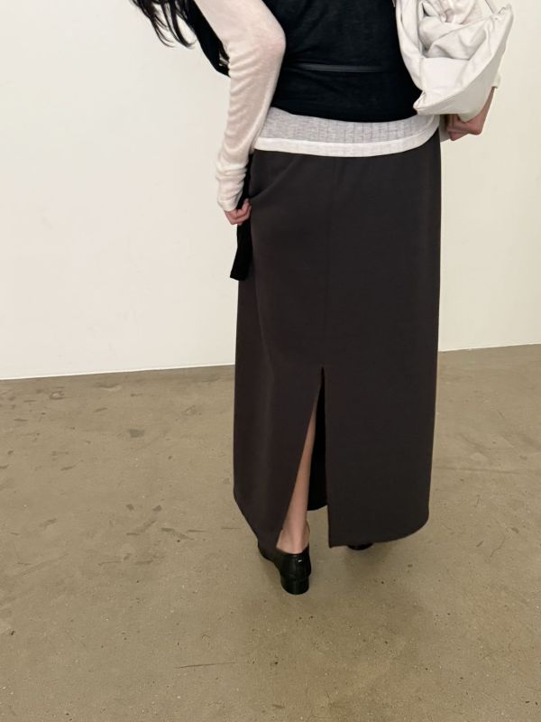 修身壓線休閒舒服裙 