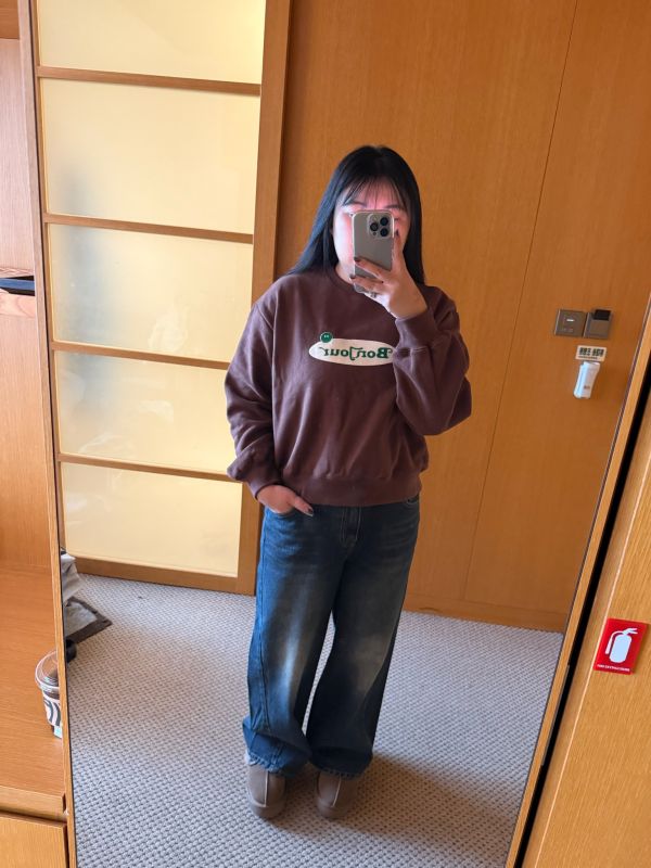 bonjour微笑大學T 