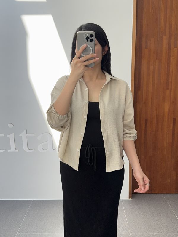 /現貨/溫柔姐姐小短版襯衫 