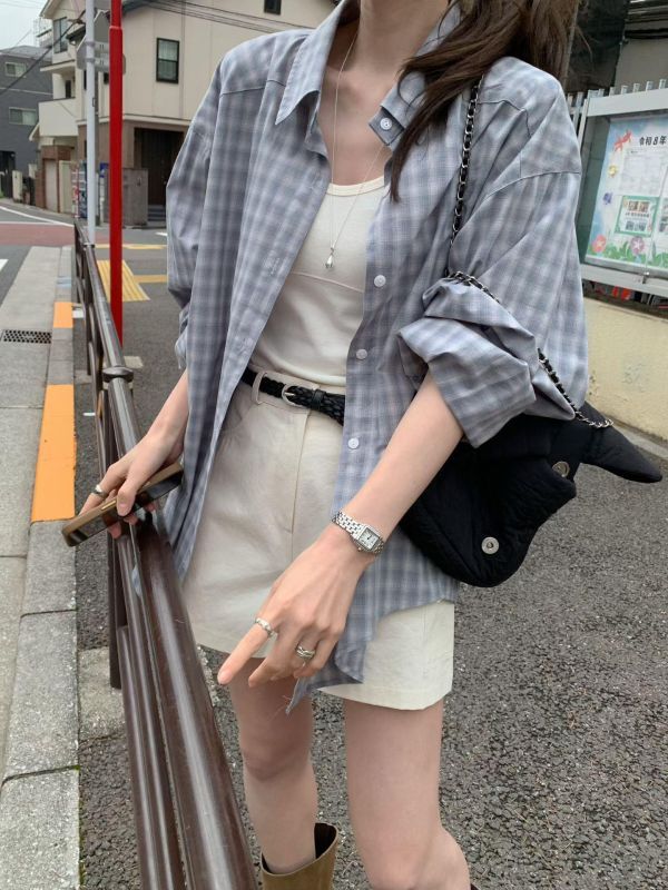 溫柔小姐姐的格紋襯衫 