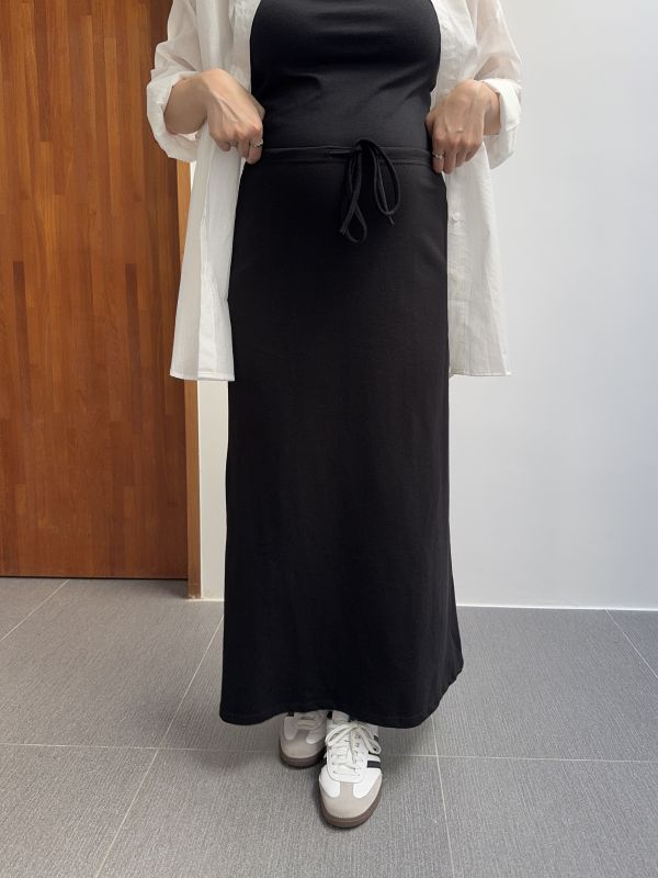 素面綁繩舒服長裙 