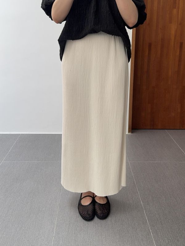 坑紋兩側開岔百搭裙 