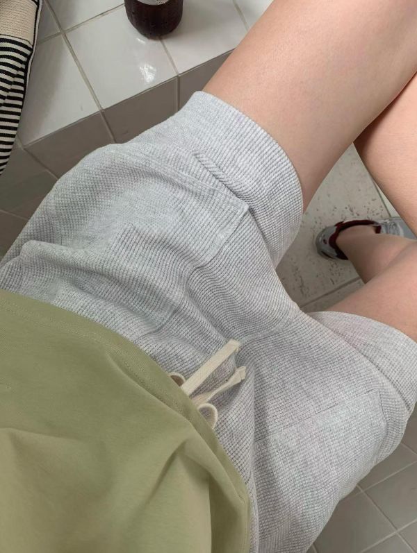 宅在家華夫格紋短褲 