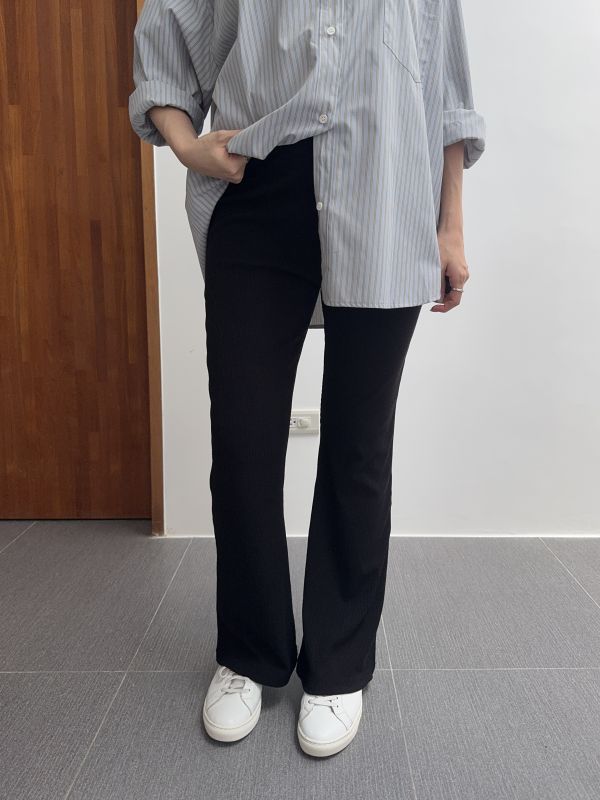 日常修身微喇叭舒服褲 