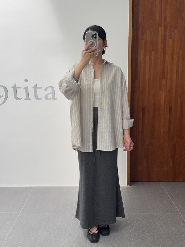 小魚尾舒服棉長裙 