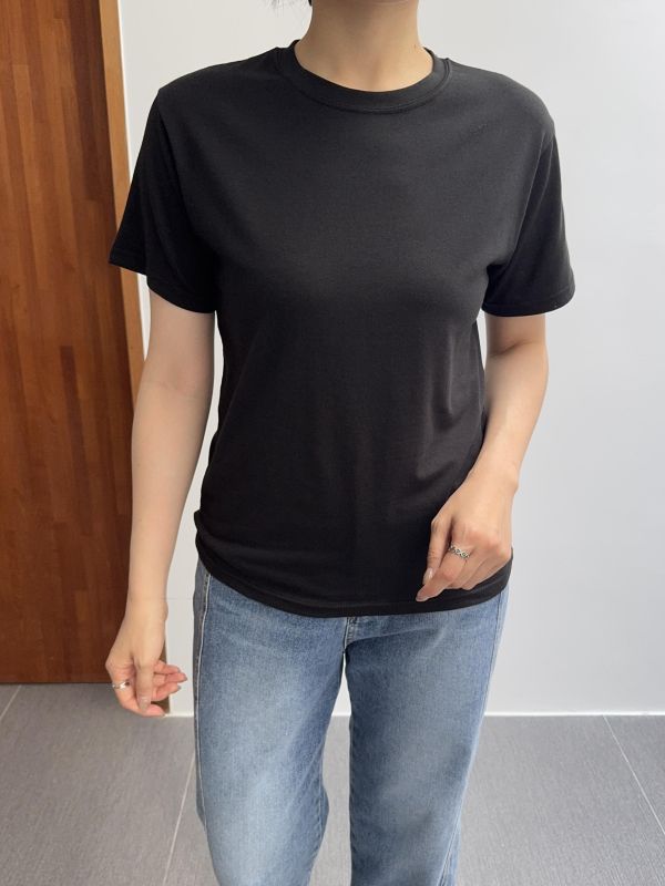 簡約彈力素面短T 