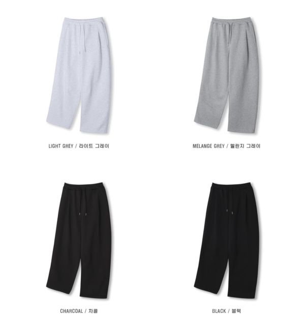 男裝-簡約打褶休閒棉褲 