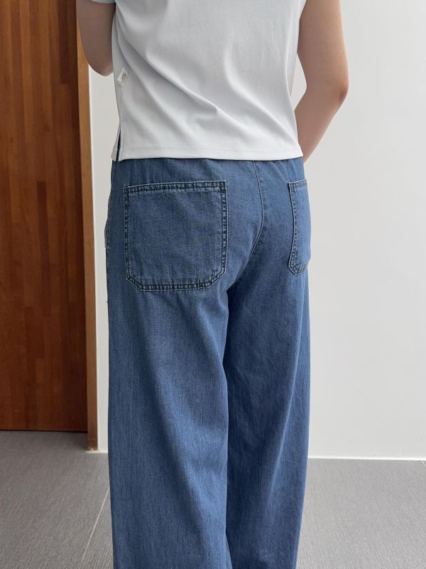 修身天絲牛仔舒服褲 