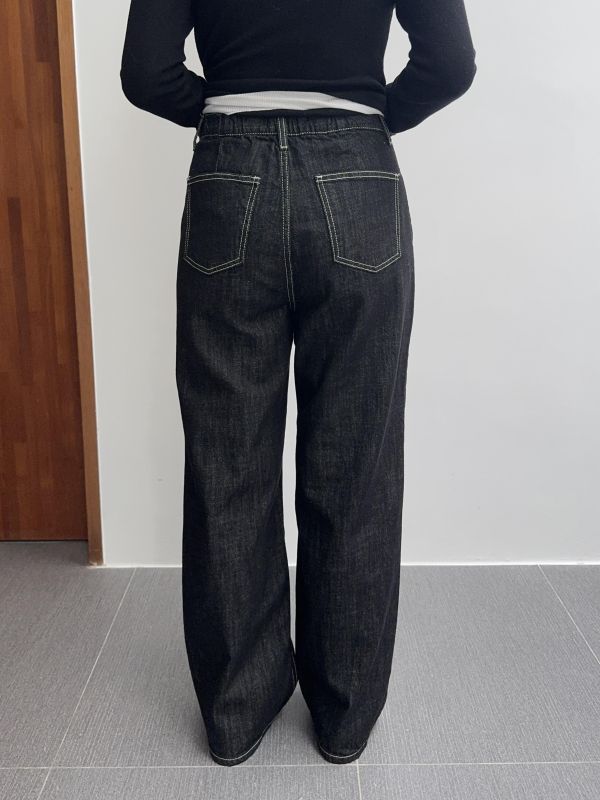 經典深色直腿牛仔褲 S-XL 