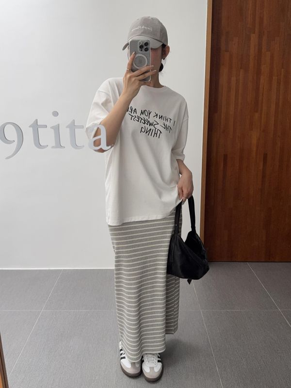 日常質感文字短T 