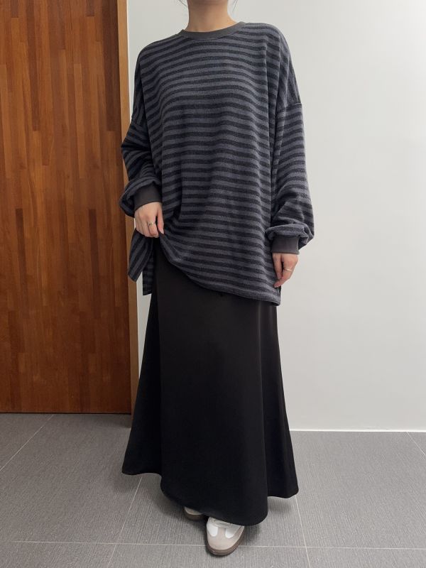 低調高級緞面黑長裙 