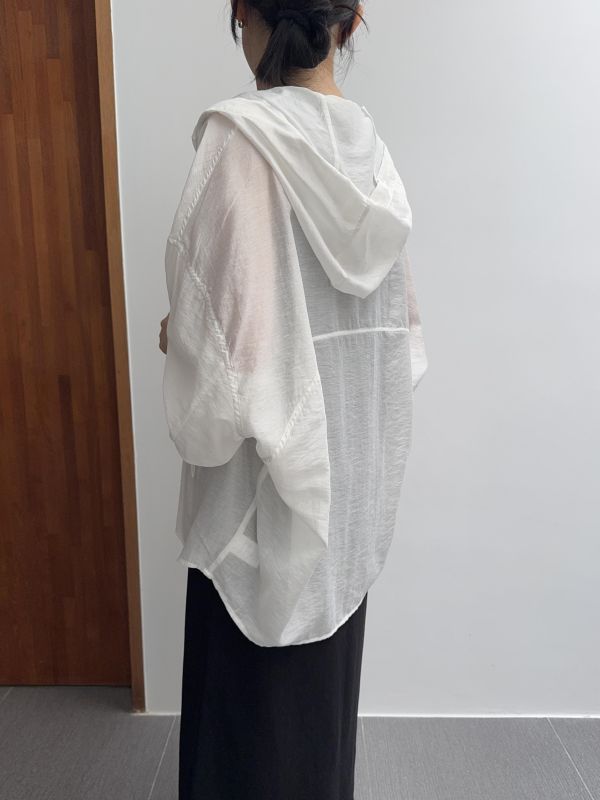空氣感天絲連帽襯衫 