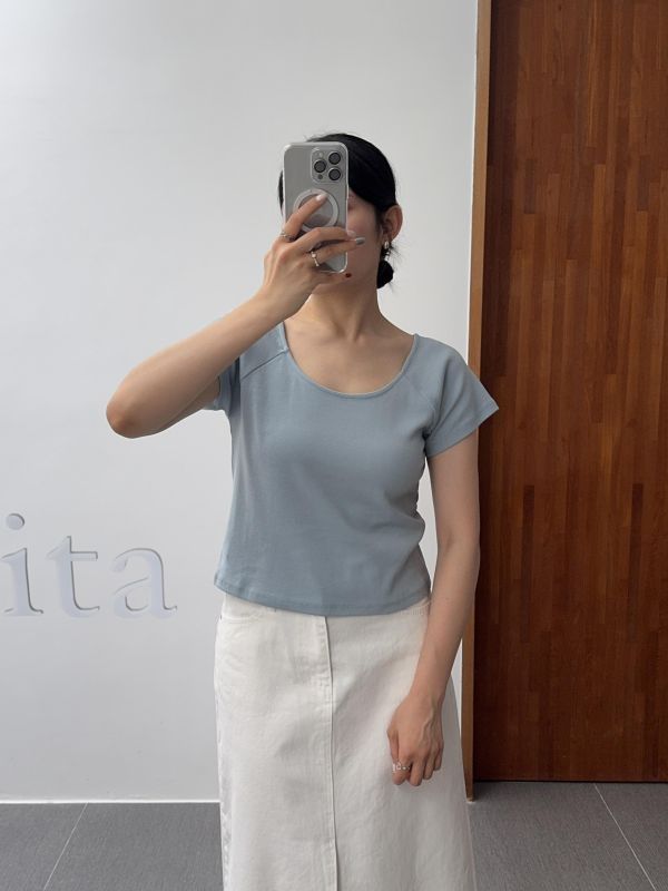 正反兩穿小短版T 