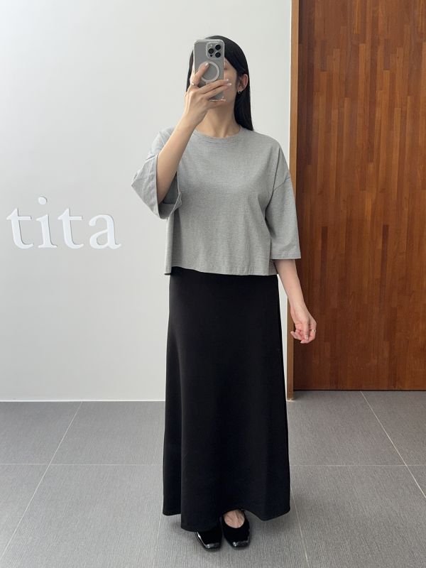 優雅傘狀舒服長裙 