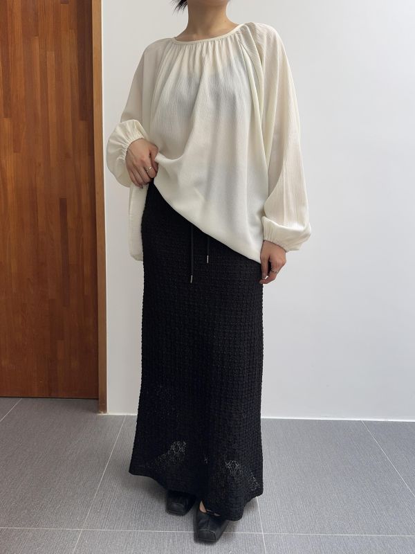 質感立體紋長裙 