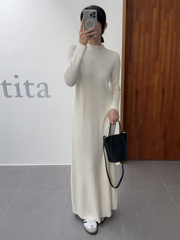 /現貨/超舒服微領針織長OPS 