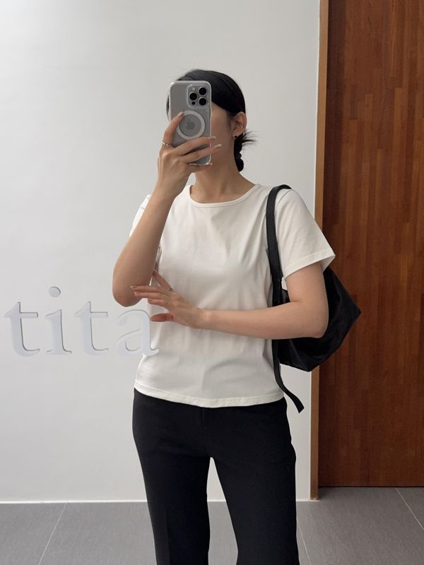 基本百搭素面短T 