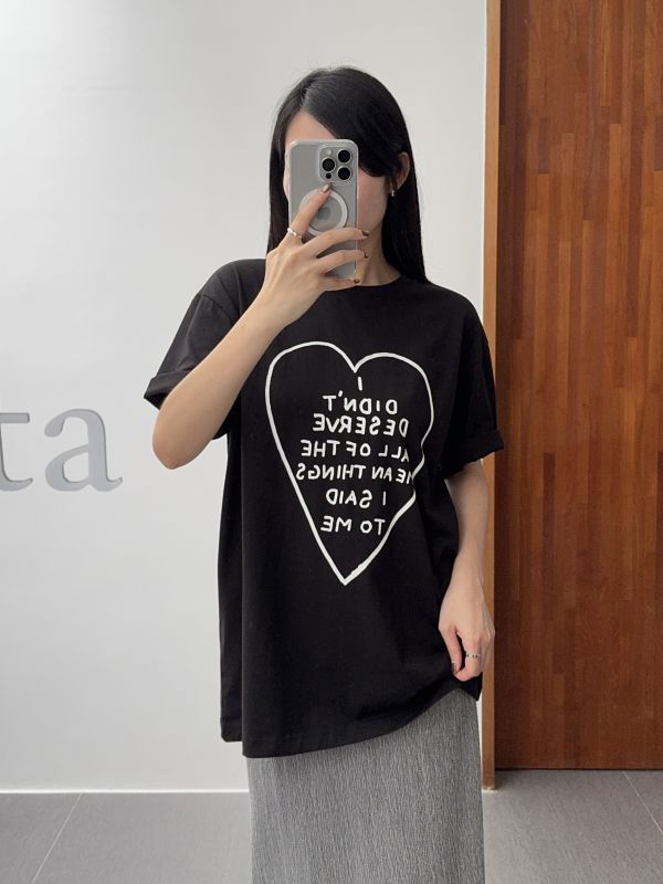 大大愛心寬鬆短T 