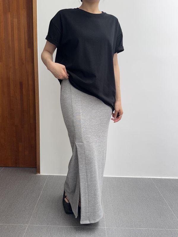 低調質感側開岔長裙 