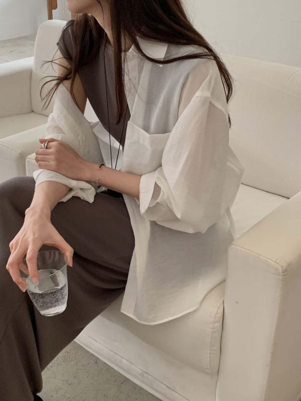 日常素面氣質襯衫 