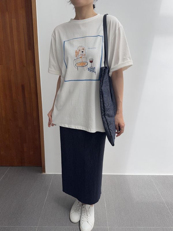 法式手繪狗狗短T 