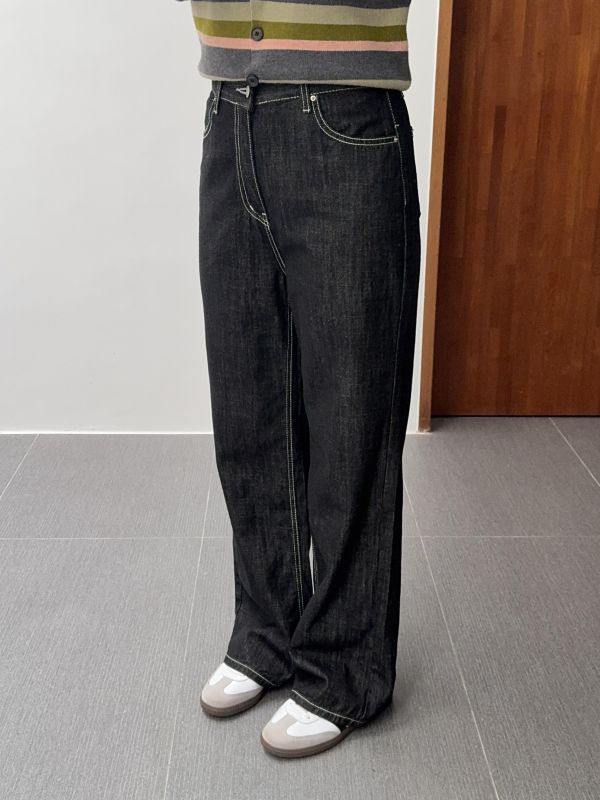 經典深色直腿牛仔褲 S-XL 