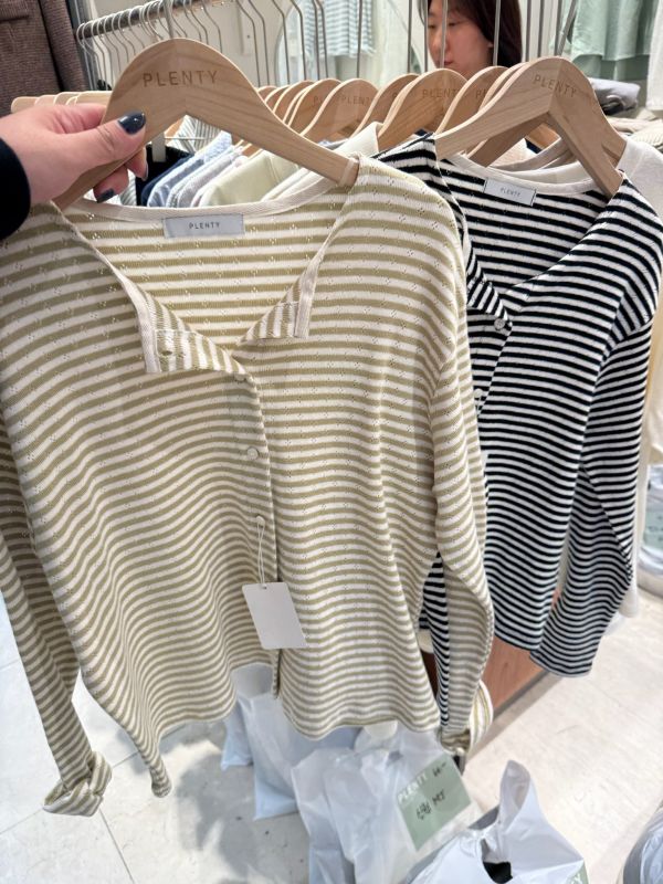 日常最愛的條紋開襟衫 