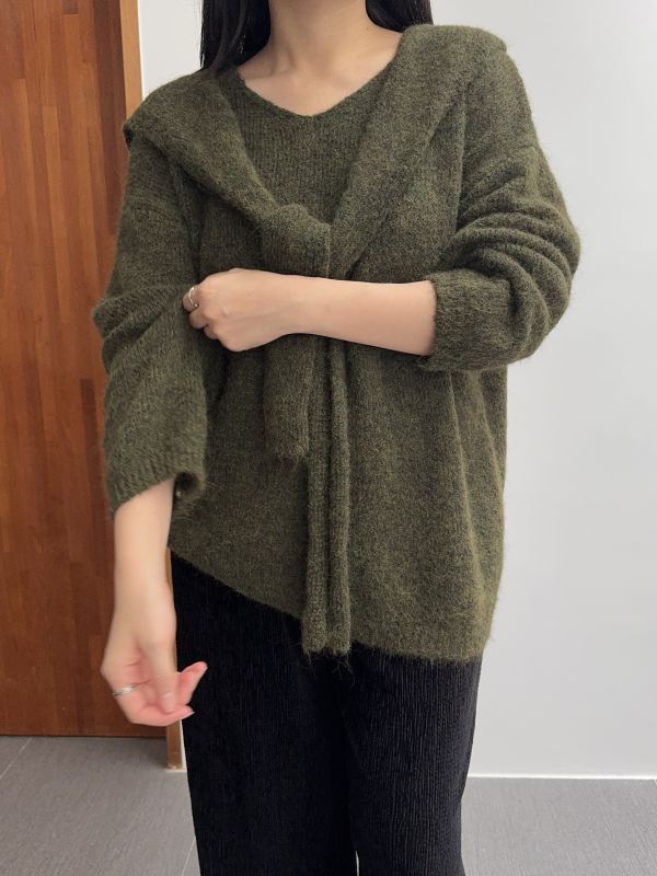 /現貨/高級質感披肩羊毛衣 