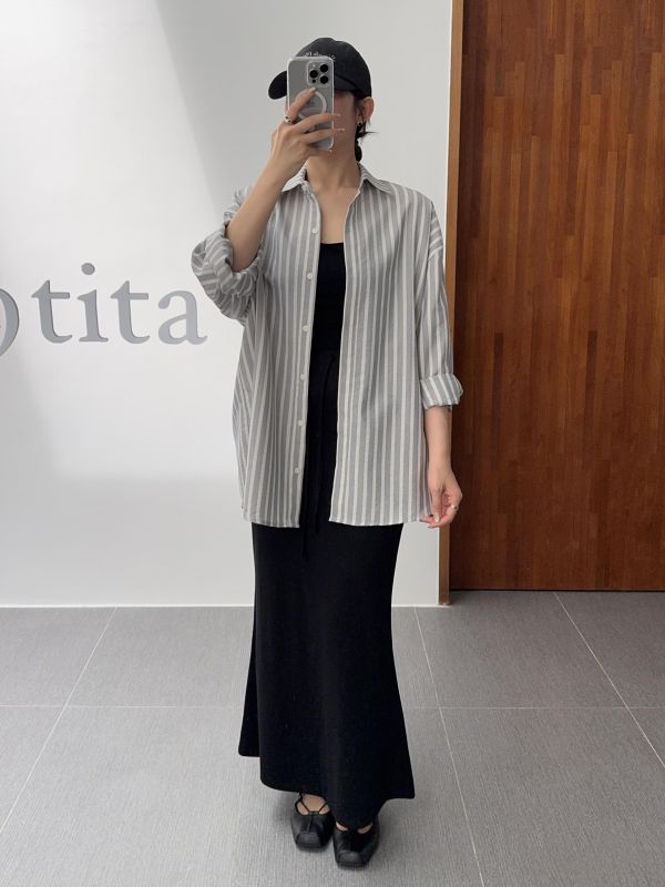 小魚尾舒服棉長裙 