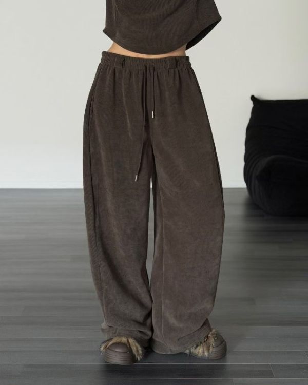 暖呼呼絨面刷毛舒服褲 