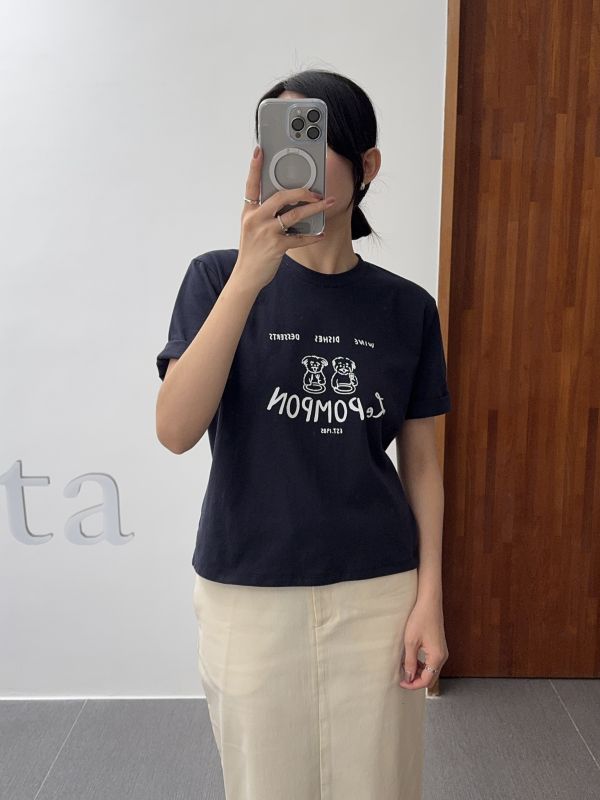/現貨/可愛線條圖案短T 