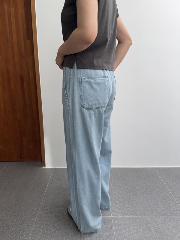 修身天絲牛仔舒服褲 