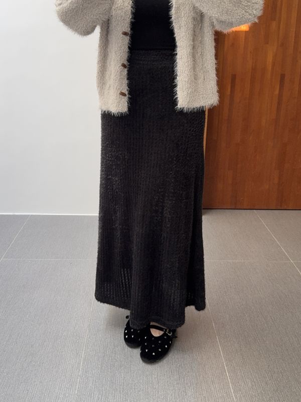 溫柔仙女毛長裙1號(無開衩) 