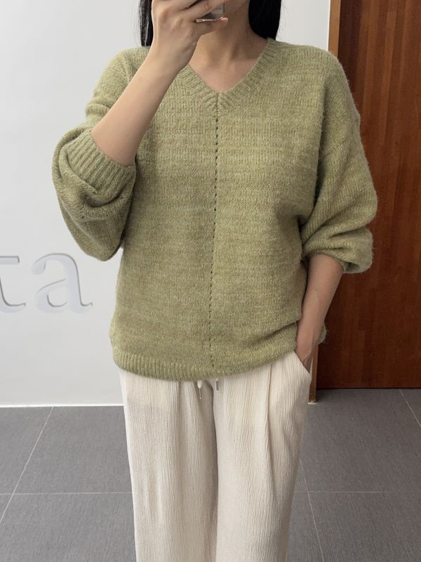 簡約百搭寬袖羊毛衣 