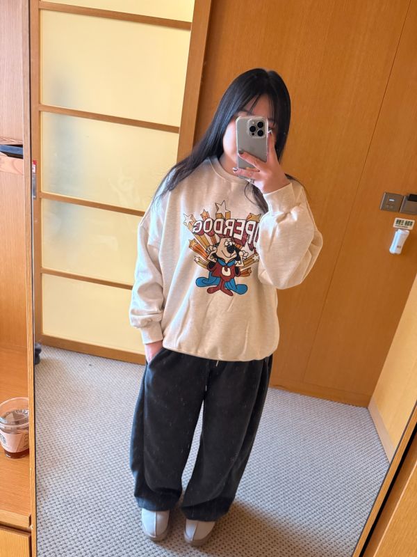 superdog!寬鬆大學T 