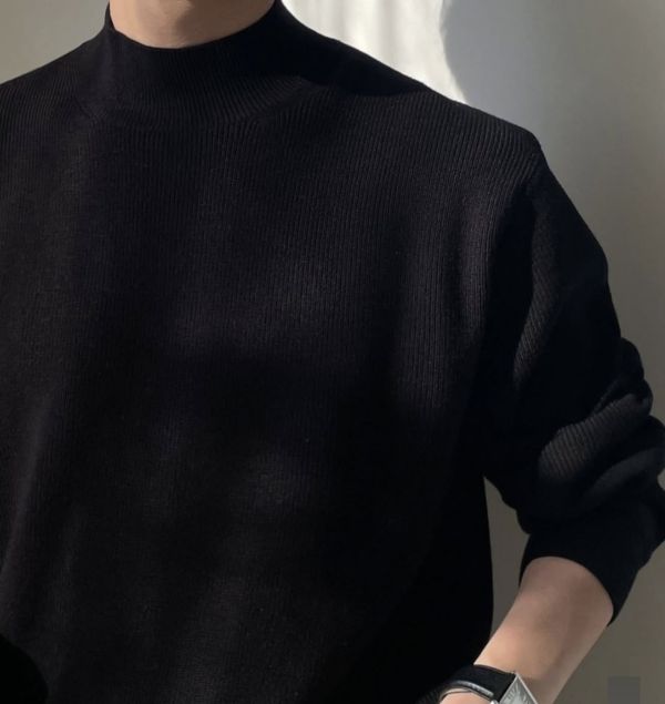 男裝-百搭中領針織衣 